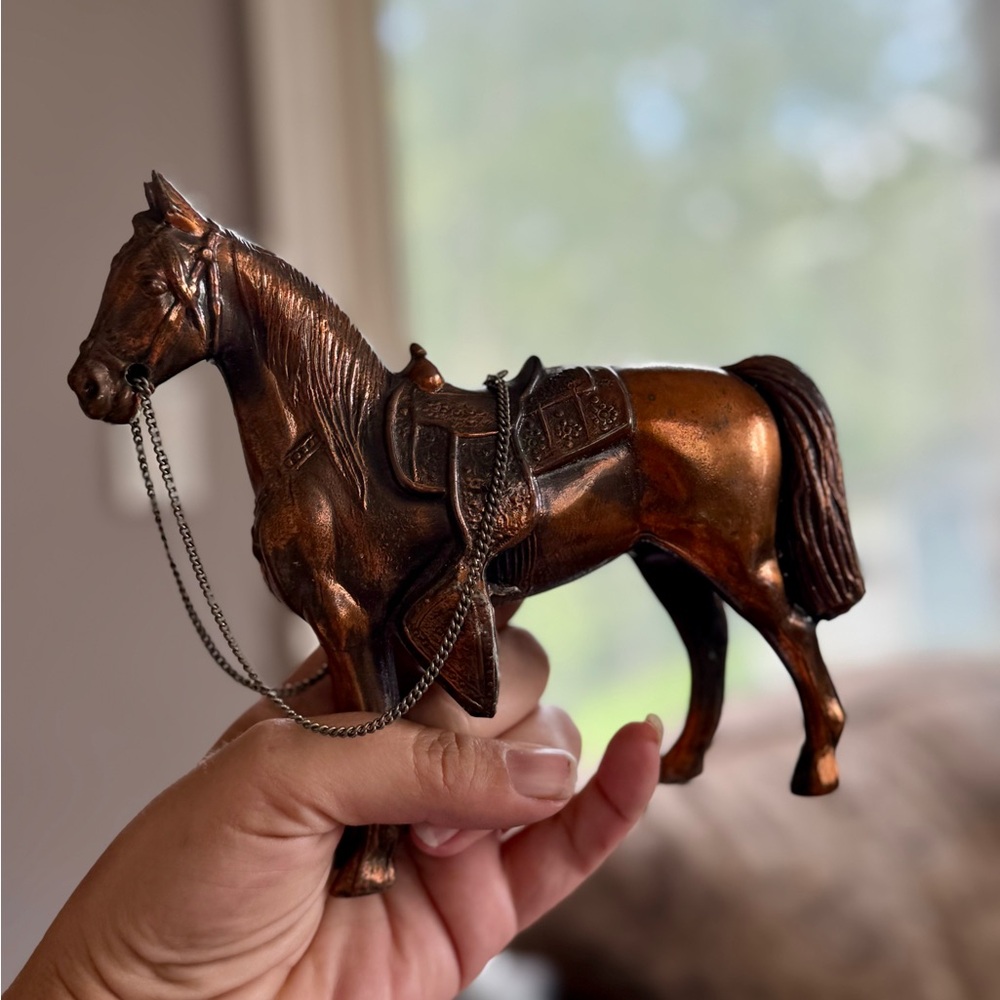 1930’s Antique Copper Equine Statute